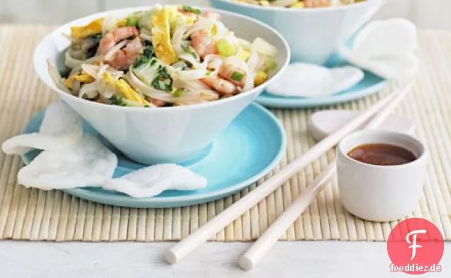 Ein-pan Garnelen pad Thai