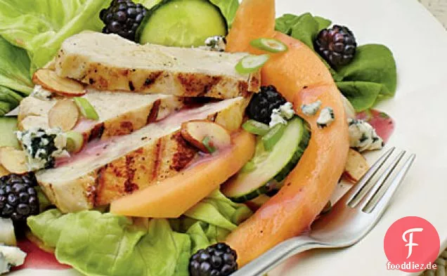 Gegrillter Hähnchensalat mit Himbeer-Estragon-Dressing