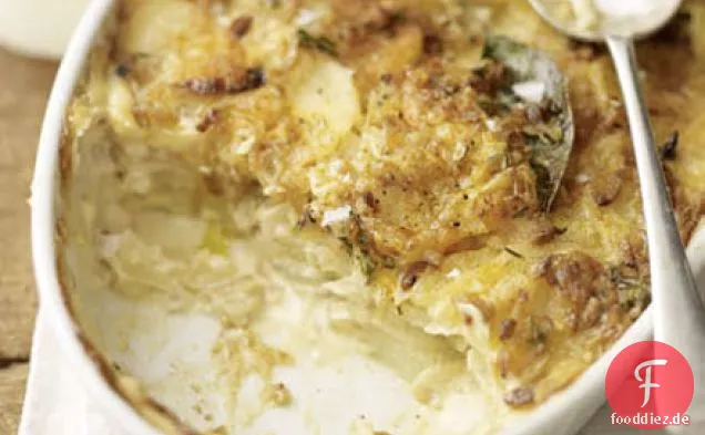 Cremiges Kartoffel-Schalotten-Gratin