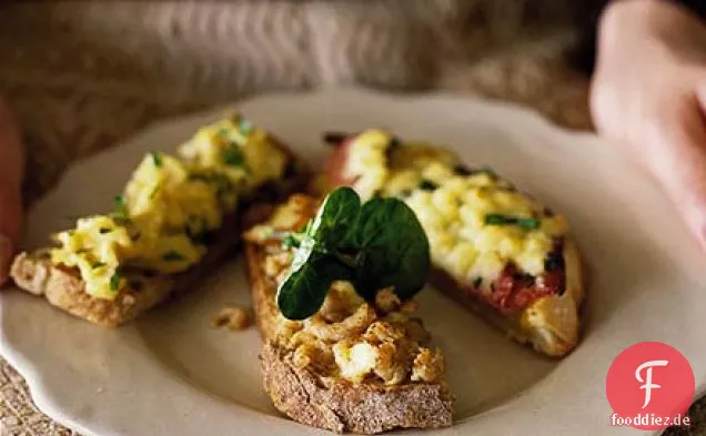 Potted shrimps & Brunnenkresse auf toast