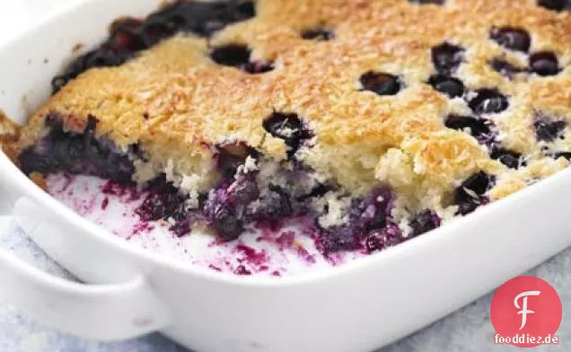 Blueberry & coconut pudding