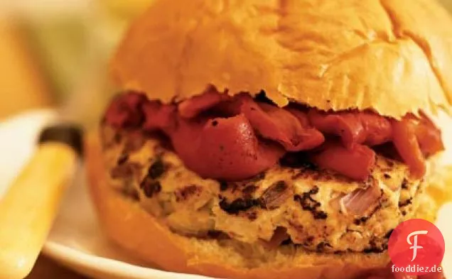 Truthahn-Burger mit griechischem Geschmack