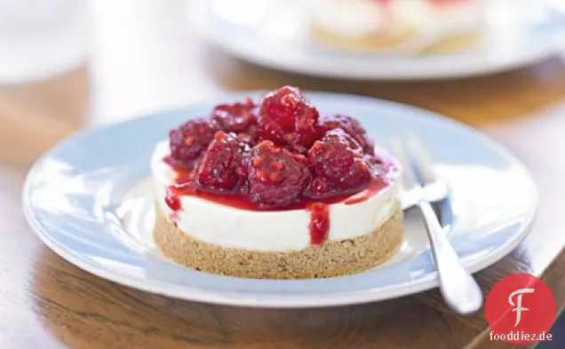 Manuka-Honig-Käsekuchen mit Himbeeren
