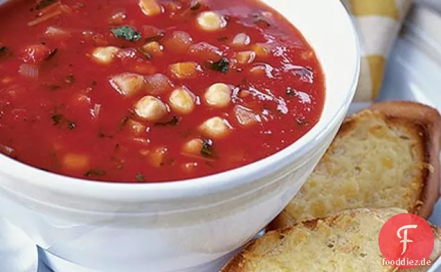 Herbst Gemüsesuppe mit cheesy Toast