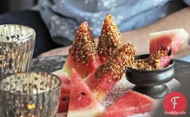 Wassermelone mit dukkah dip