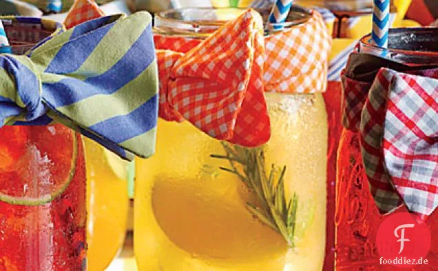 Apfel, Zitrone und Gin Shandy