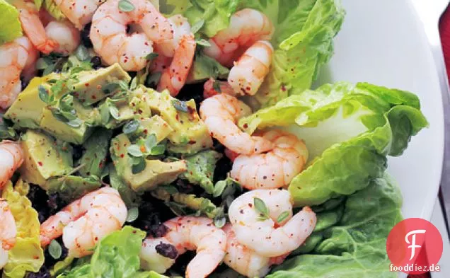 Garnelen, Avocado Und Linsen,