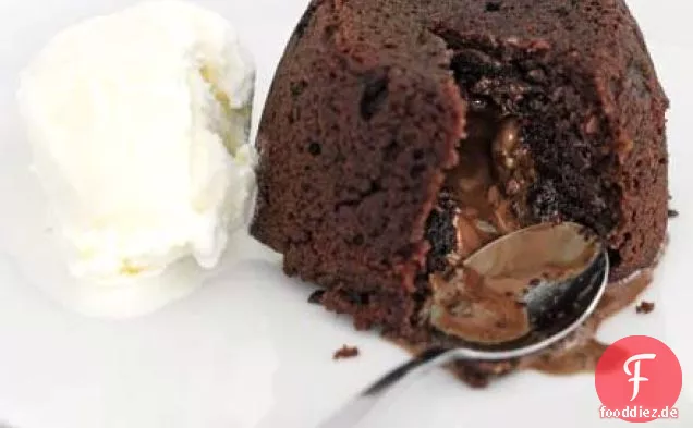 Schmelzende Schokoladenpuddings