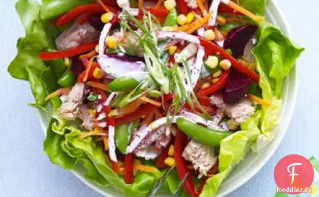 Thunfisch-Regenbogen-Salat