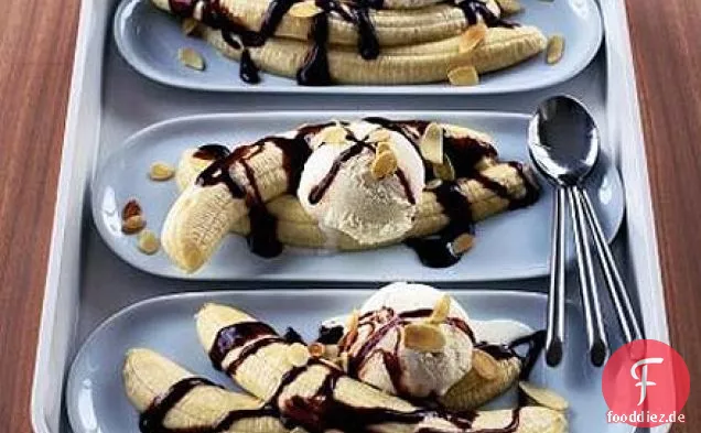 Schnelle banana splits