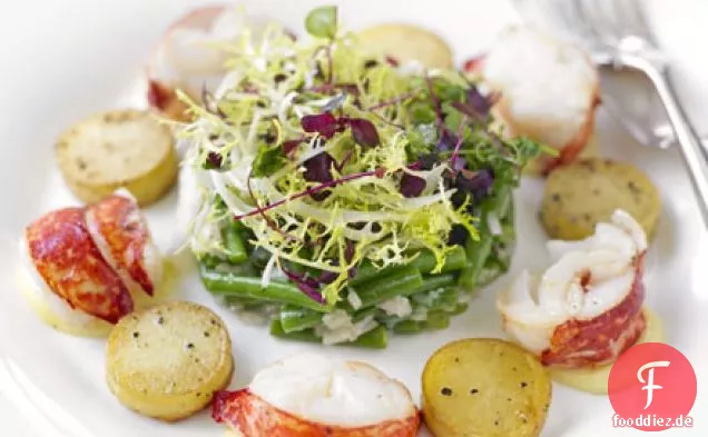 Warmer Hummer & Kartoffelsalat mit getrüffelter Mayonnaise