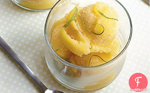 Mango-Limetten-Sorbet