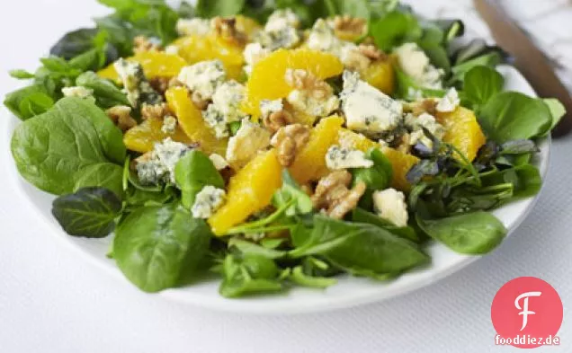 Orange, Walnuss & stilton-Salat