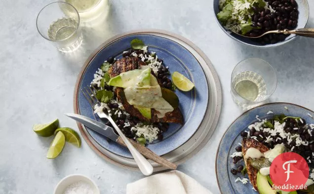 Southwest gegrilltes Hähnchen und Avocado schmilzt