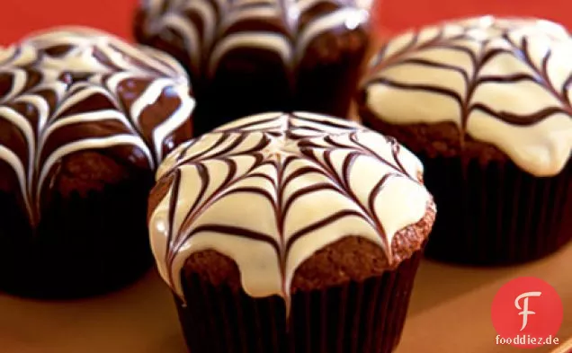 Spinnennetz Schokolade fudge Muffins