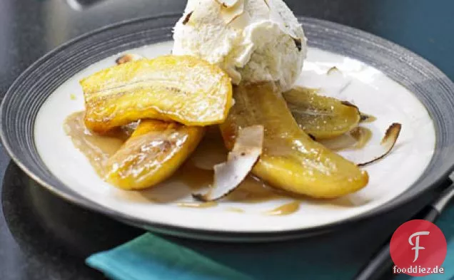 Gebratene Kokosnuss Bananen