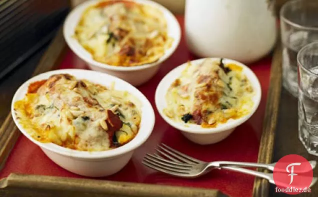 Blumenkohl Käse & Spinat pasta backt