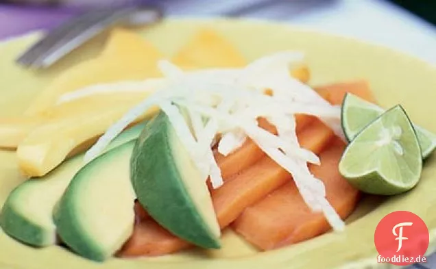 Papaya-Avocado-Salat mit saurem Orangendressing