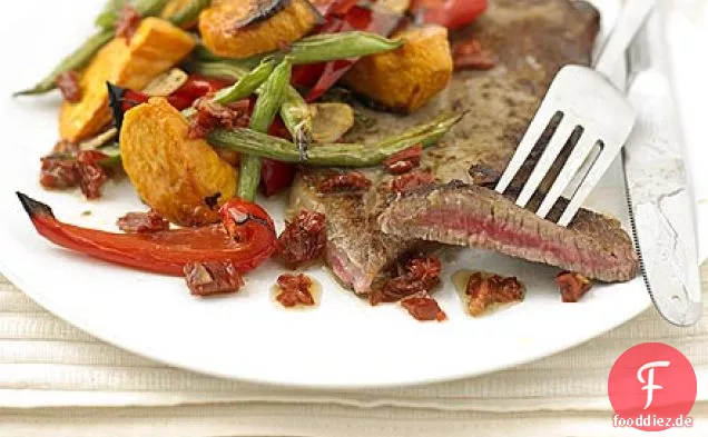 Steak & Braten Gemüse mit getrockneten Tomaten Dressing