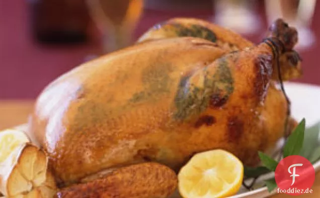 Honig-Gebratenes Huhn mit Zitrone und Estragon