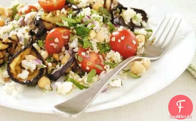 Feta Tabouleh mit Auberginen