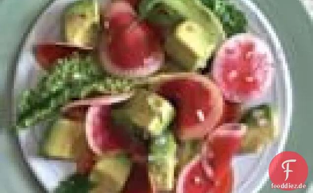 Wassermelonen-Rettich-Salat Mit Avocado Vinaigrette