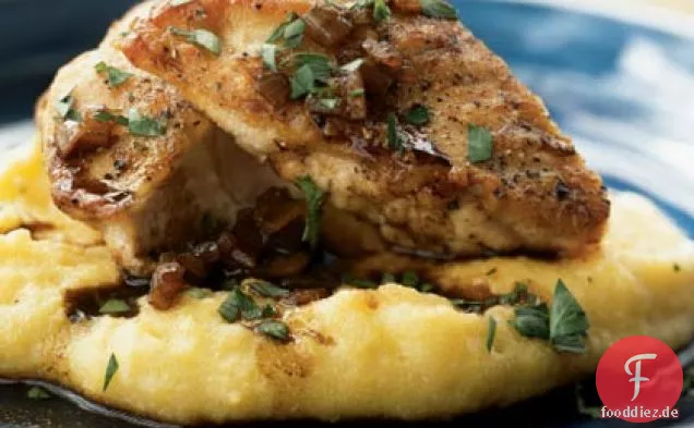Gebratene Hähnchenbrust mit Balsamico-Essig-Pfanne Sauce