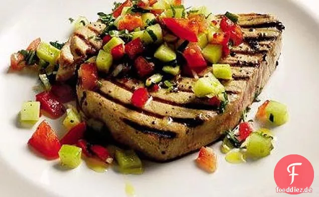 Thunfischsteaks mit Gurkengenuss