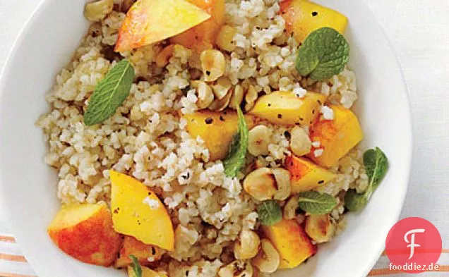 Bulgur mit Pfirsichen und Minze