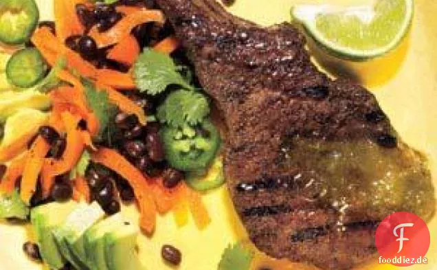Spicy Avocado und schwarze Bohnen Salat Rezept