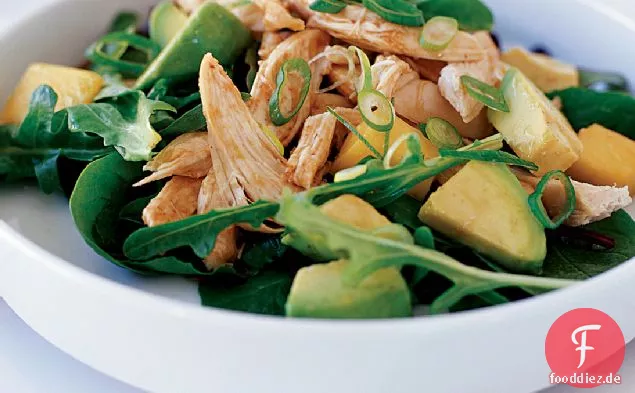 Würzige Hähnchen -, Avocado-und Mango-Salat