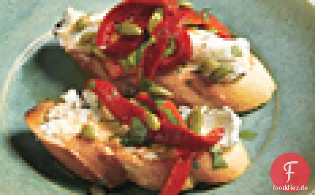 Ziegenkäse mit Chipotle und geröstetem rotem Pfeffer