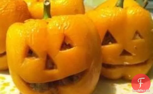 Gefüllte Jack-O-Lantern Paprika