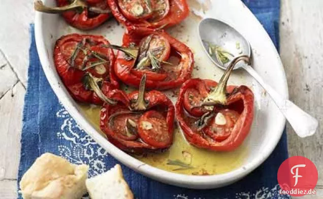 Geröstete Paprika mit Tomaten & Sardellen