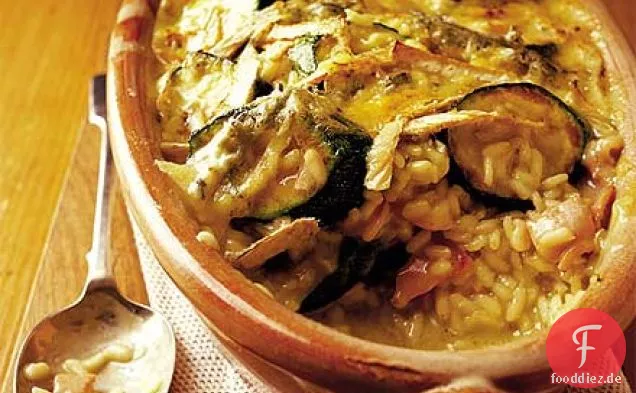 Zucchini, Speck & Brie Gratin