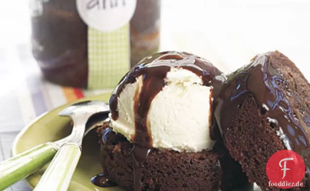 Brownies in einem Glas gebacken