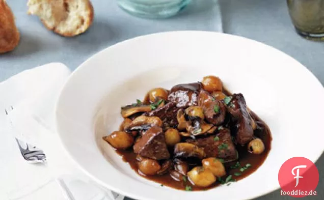 Schnelles Rindfleisch Bourguignonne