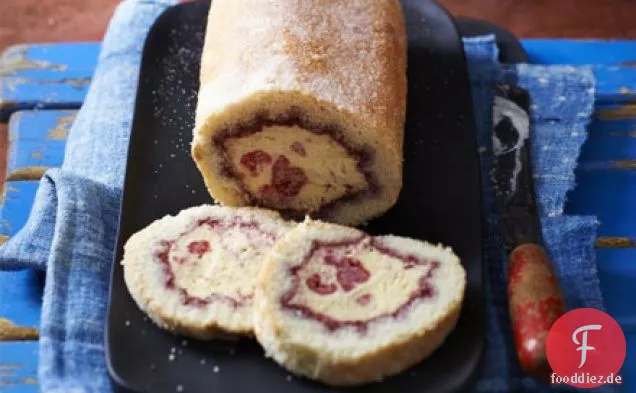 Clotted Cream & Himbeer Ripple Arctic Roll