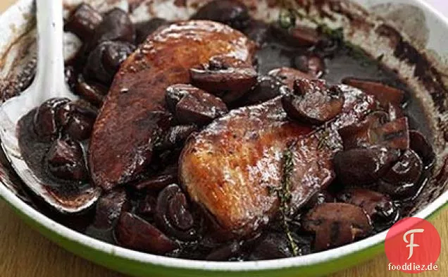 Huhn mit Wein & Pilzen