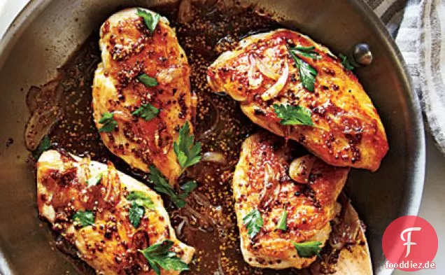 Huhn mit Honig-Bier-Sauce