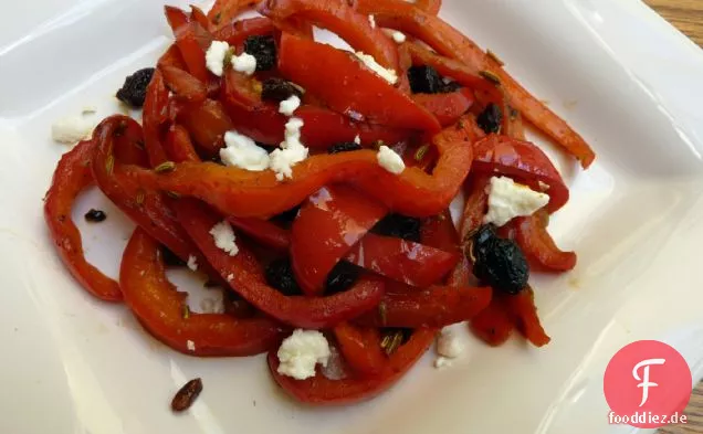Paprika-Saute mit Rosinen und Fenchelsamen
