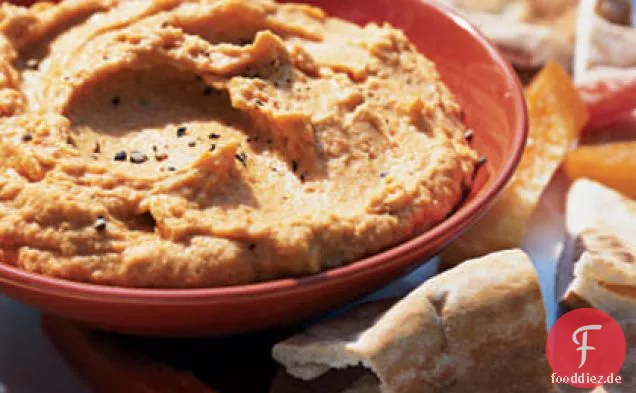 Roter Pfeffer Hummus