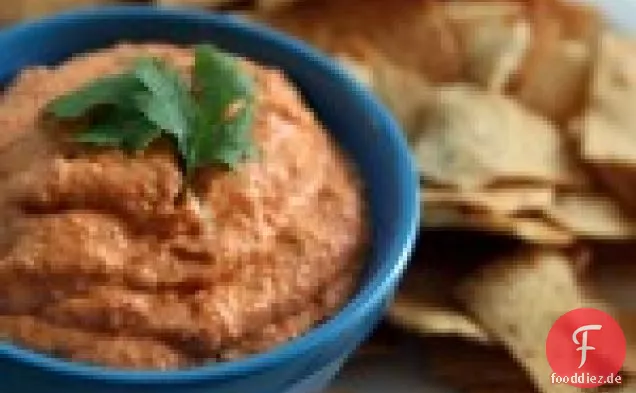 Gerösteter roter Pfeffer Hummus