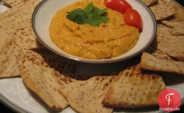 Gerösteter roter Pfeffer Hummus