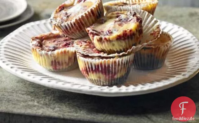 Cranberry-ripple Käse-cupcakes