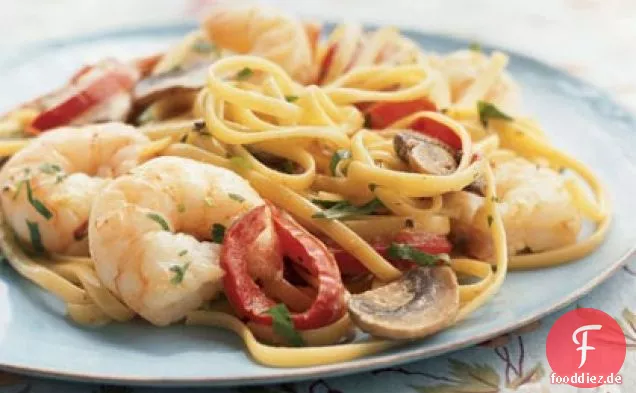 Cremige Cajun-Garnelen-Linguine