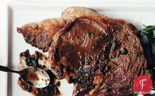 Rib-Eye-Steaks in Rotweinsauce