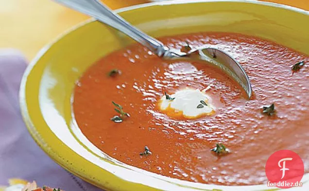 Geröstete rote Pfeffersuppe