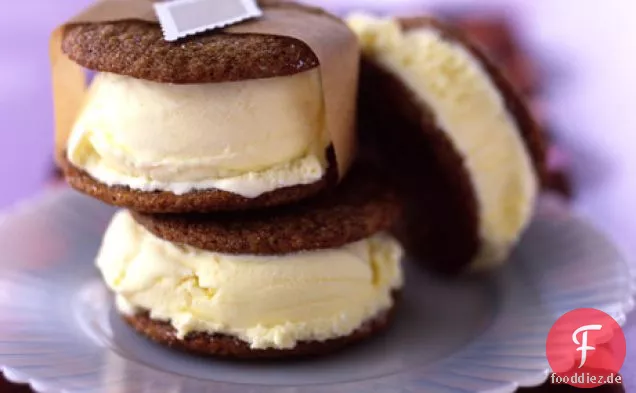 Gingersnap Zitrone Eis Sandwiches