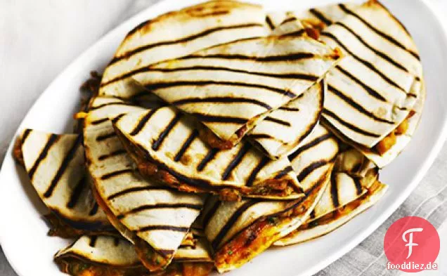 Cheesy bean & chipotle-quesadillas